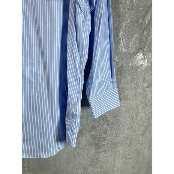 BROOKS BROTHERS Men's Blue Striped Regent-Fit Button-Up Dress Shirt SZ 16.5/32 - Picture 6 of 11